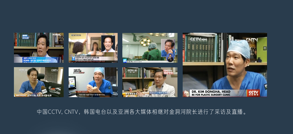 中国CCTV，CNTV，韩国电台以及亚洲各大媒体相继对金洞河院长进行了采访及直播。